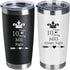 10 years Wedding Engagement Anniversary Tumblers for Couples